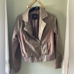 Brown Faux Leather Jacket by Jack